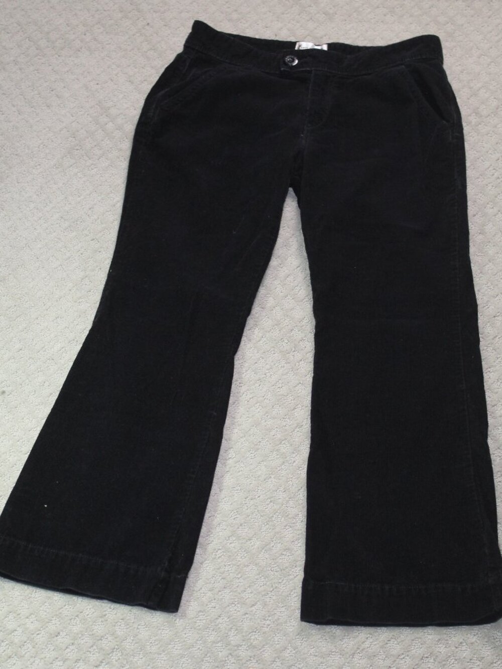 Levi Strauss Signature Size 14 Black Corduroy Low Rise Trouser